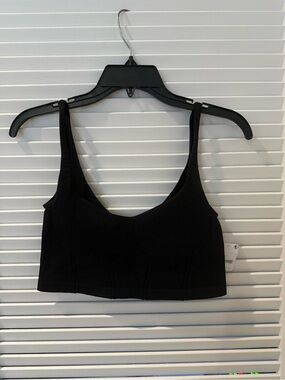 Free People Black Longline Bandeau Bralette